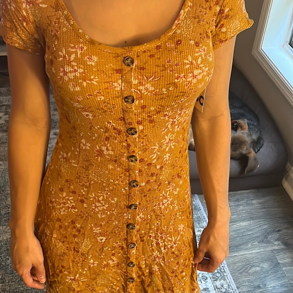 Yellow Dress with Floral